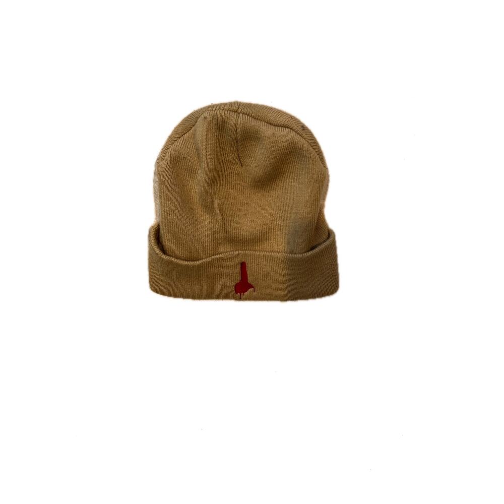 Dripping Candle Beige Acrylic Beanie One Size Fits All